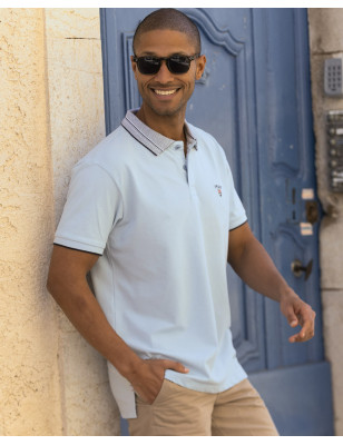 25 LENCO POLO MC OTAGO BLEU CIEL