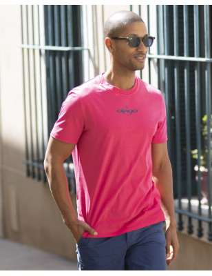 Tee shirt Flower Otago rugby coton framboise raspberry sorbet pour homme