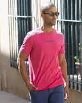 25 FLOWER TEE SHIRT OTAGO RASPBERRY SORBET