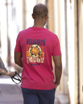 25 FLOWER TEE SHIRT OTAGO RASPBERRY SORBET