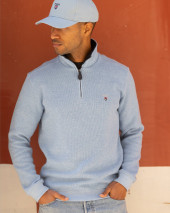 24SW7 SWEAT COL ZIP OTAGO BLEU PASTEL