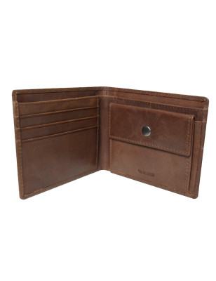 Portefeuille en cuir marron Otago rugby