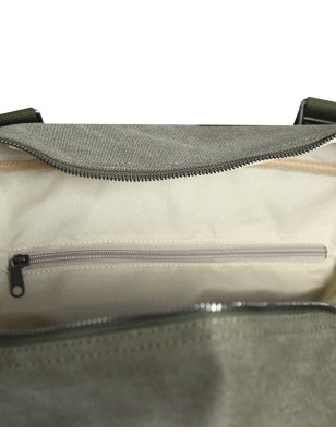 intérieur avec 1 poche zippée du SAC TRAVEL 48H OTAGO Kaki