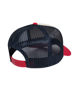 Casquette Silcap Otago rugby écru rouge et marine de dos