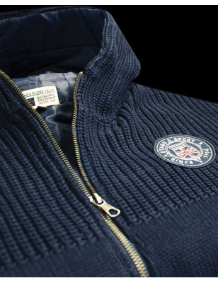détail du gilet zippé à capuche pour homme STEEVE Otago rugby