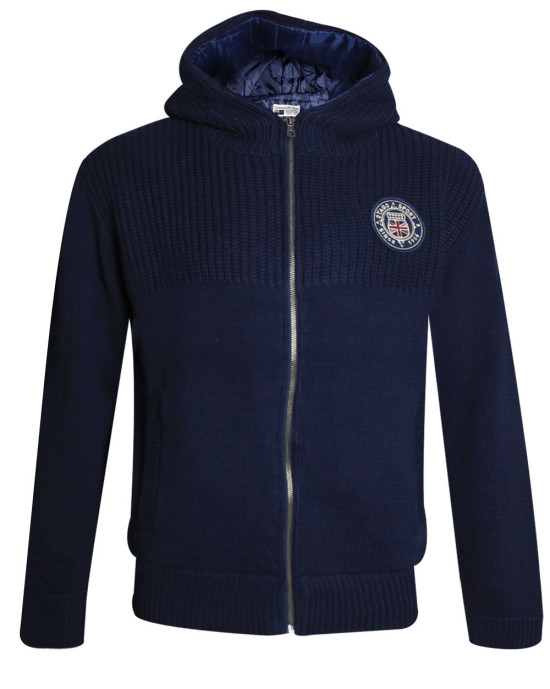 25 STEEVE GILET ZIP CAPUCHE OTAGO BLEU MARINE