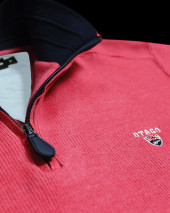 24SW7 SWEAT COL ZIP OTAGO CORAIL