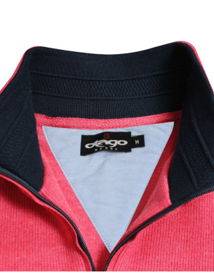 col du Sweat homme col zip 24SW7 Otago rugby corail