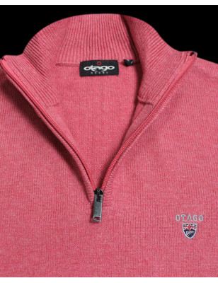 Pull Buenos Aires col zippé Otago marsala pour homme