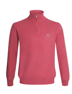 face du Pull Buenos Aires col zip Otago rose marsala pour homme