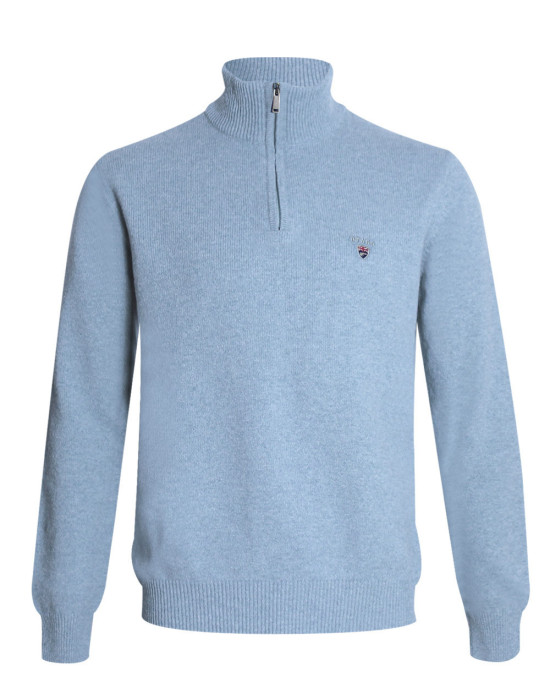 25 BUENOS AIRES PULL COL ZIP OTAGO BLEU CIEL