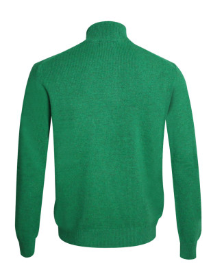dos du Pull col zippé vert Buenos Aires Otago pour homme