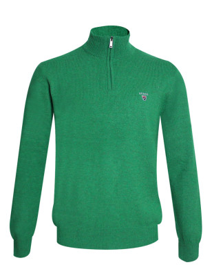 Pull col zippé vert Buenos Aires Otago pour homme