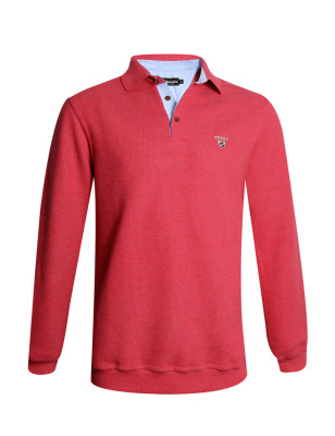 Polo manches longues pour homme 25POML1 Otago rugby corail