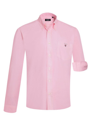 Chemise manches longues homme Thomas Otago pink jj