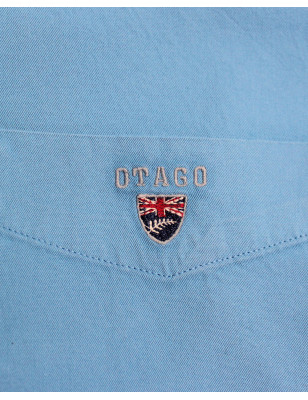 broderie de la Chemise manches longues homme Thomas Otago bleu Gorona