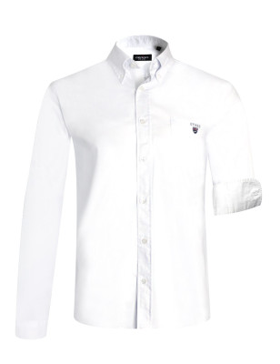 Chemise manches longues homme Thomas Otago blanche