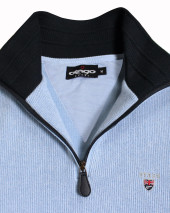 24SW7 SWEAT COL ZIP OTAGO BLEU PASTEL