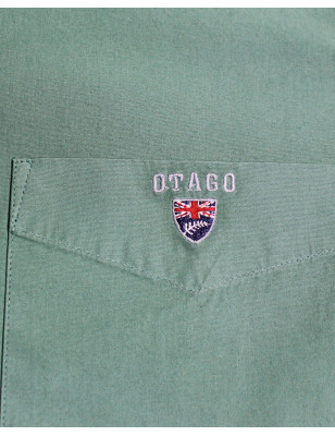 broderie de la Chemise manches longues homme Thomas Otago jade
