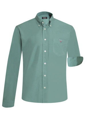 Chemise manches longues homme Thomas Otago jade