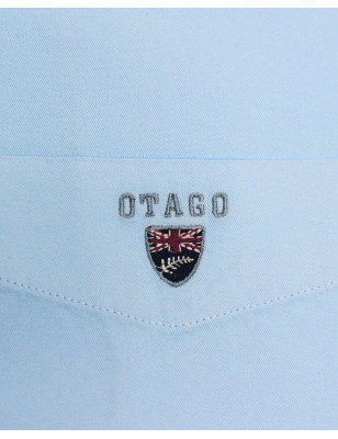 broderie de la Chemise manches longues homme Thomas Otago ciel Gorona
