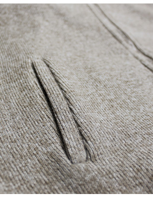 poche latérale du Sweat zip 25SW7 Otago rugby beige pour homme