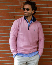 24SW7 SWEAT COL ZIP OTAGO ROSE