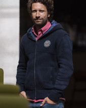 25 STEEVE GILET ZIP CAPUCHE OTAGO BLEU MARINE