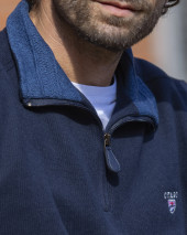 24SW7 SWEAT COL ZIP OTAGO BLEU MARINE