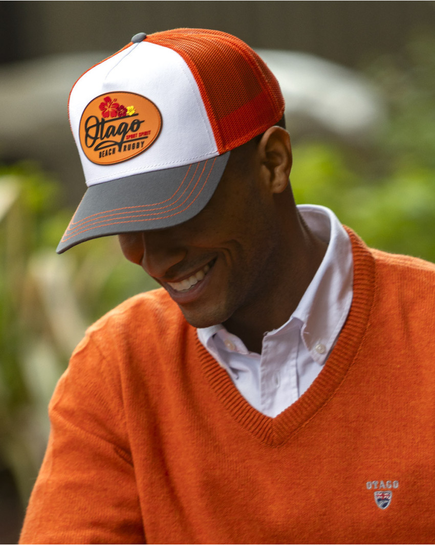 25 CASQUETTE BEACHCAP OTAGO ECRU GRIS ORANGE