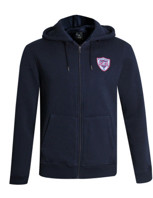 face de la Veste zippée à capuche bleu marine FLOSSET Otago pour homme