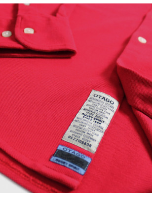 patte de la Chemise rouge manches longues homme Dakota Otago