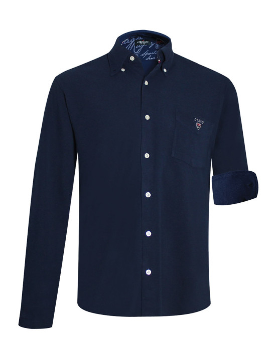 25 DAKOTA CHEMISE ML OTAGO BLEU MARINE