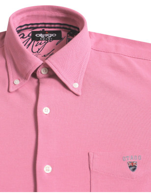 détail de la Chemise manches longues homme Dakota Otago rose