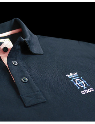 broderie du Polo manches courtes bleu marine pour homme Bota Otago rugby
