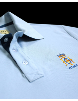 broderie du Polo manches courtes bleu provence pour homme Bota Otago rugby
