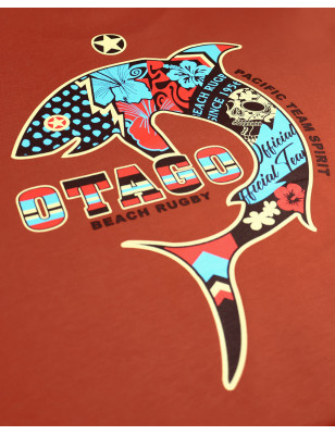 visuel sérigraphié dos du Tee-shirt Patreq Otago rugby burnt brick pour homme