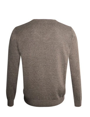 dos du Pull col V pour homme CARBUN Otago marron
