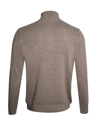 dos du Pull col zip homme CARBUN Otago marron