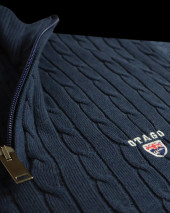 25 CARSADE PULL COL ZIP OTAGO BLEU MARINE