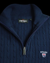 25 CARSADE PULL COL ZIP OTAGO BLEU MARINE