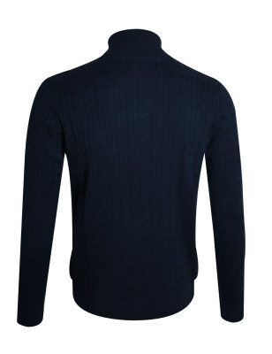 dos du Pull col zip homme CARSADE Otago bleu marine