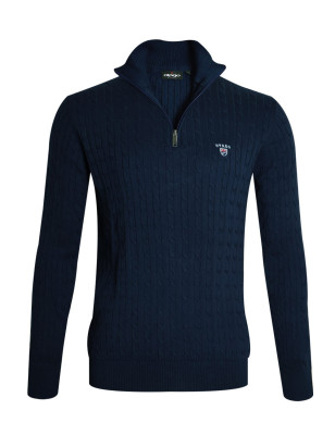 25 CARSADE PULL COL ZIP OTAGO BLEU MARINE