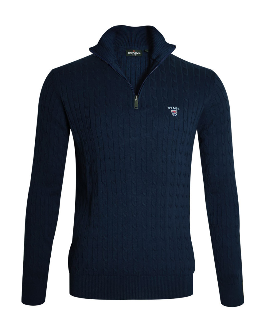 25 CARSADE PULL COL ZIP OTAGO BLEU MARINE