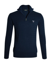 25 CARSADE PULL COL ZIP OTAGO BLEU MARINE