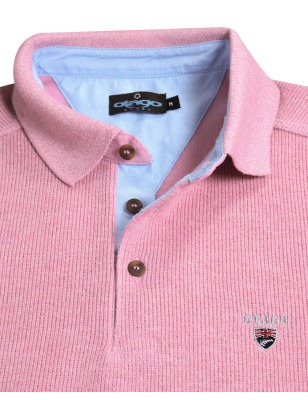 col boutonné Polo rose pour homme 25POML1 Otago rugby