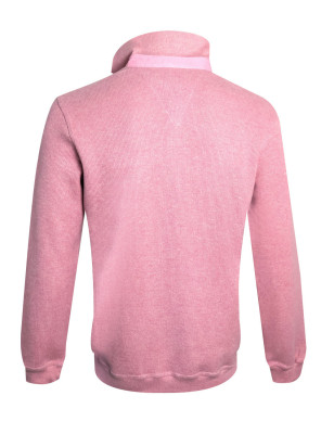 dos du Polo manches longues pour homme 25POML1 Otago rugby rose ou sweat col polo rose