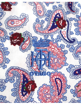 broderie de la Chemise manches longues pour homme 287 Otago écru à motifs