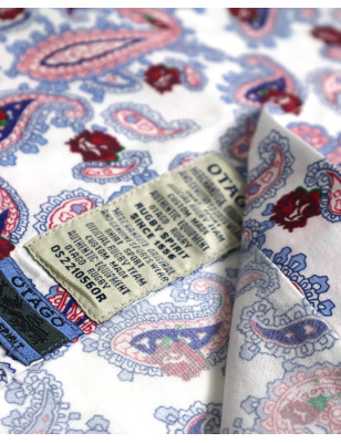 patte de la Chemise manches longues pour homme 287 Otago écru à motifs