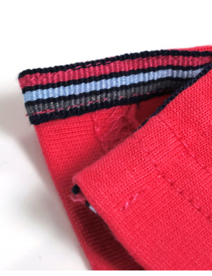patte d'ouvertures latérales du Polo manches courtes Patreq Otago rugby corail pour homme